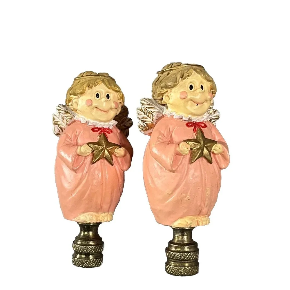 Cute Ceramic Angel Lamp Finial Home Decor Vintage Christmas Decor